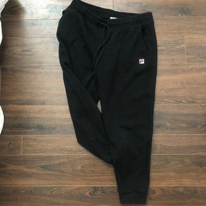 Black Fila Sweatpants